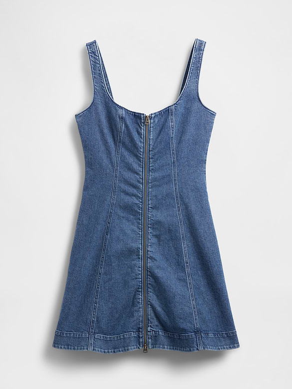 Gap Denim Zip-Front Mini Dress — photo 8