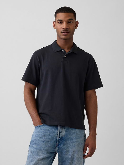 Gap Relaxed Pique Polo — photo 1