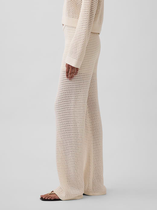 Gap 100% Cotton Crochet Sweater Pants — photo 4