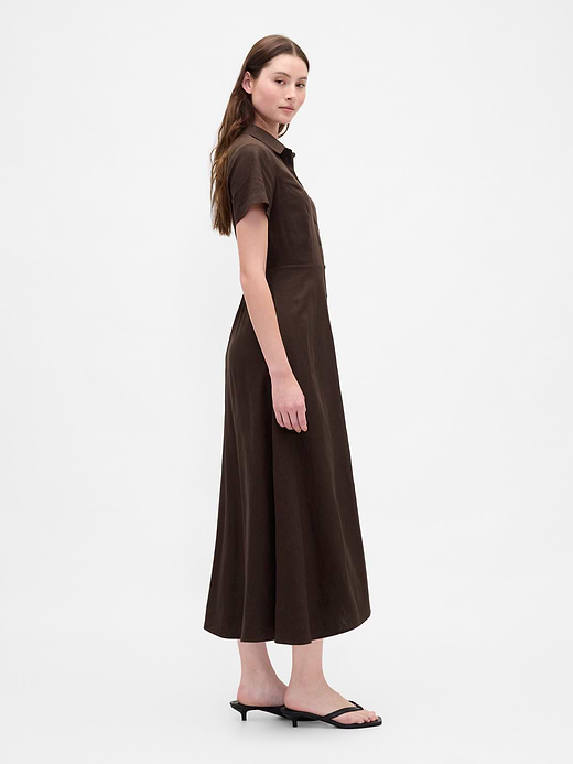 Gap Linen-Blend Midi Shirtdress — photo 4