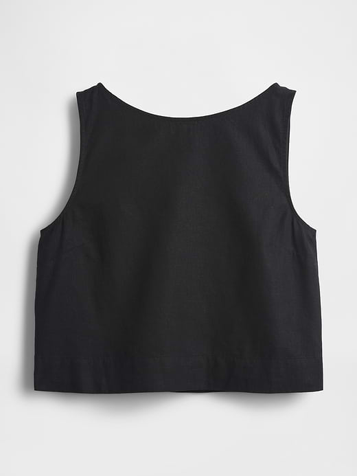 Gap Linen-Blend Crop Shell Tank Top — photo 7