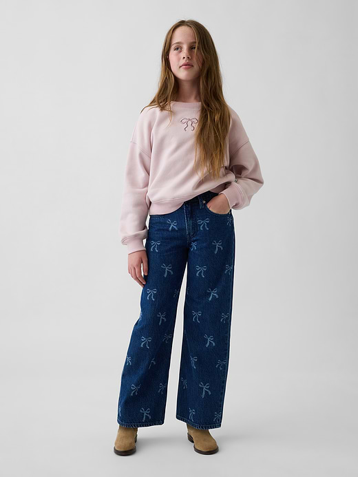 Gap Kids Low Rise Stride Wide-Leg Jeans — photo 1