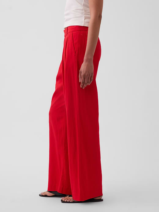 Gap 365 High Rise Linen-Blend Trousers — photo 4