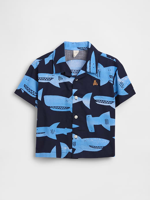 Gap Baby & Toddler Organic Cotton Poplin Print Shirt — photo 1