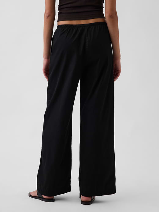 Gap Mid Rise Poplin Relaxed Easy Wide-Leg Pants — photo 5