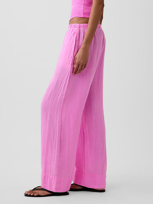 Gap Linen-Blend Easy Wide-Leg Pants — photo 4