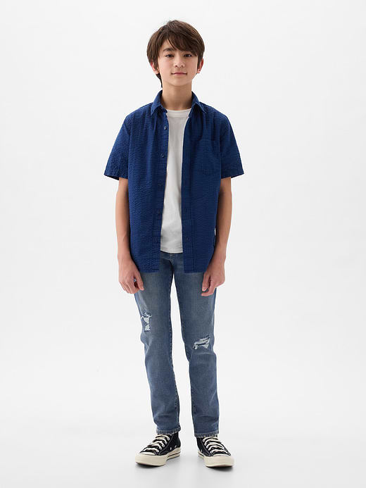 Gap Kids Rip & Repair Slim Jeans — photo 1