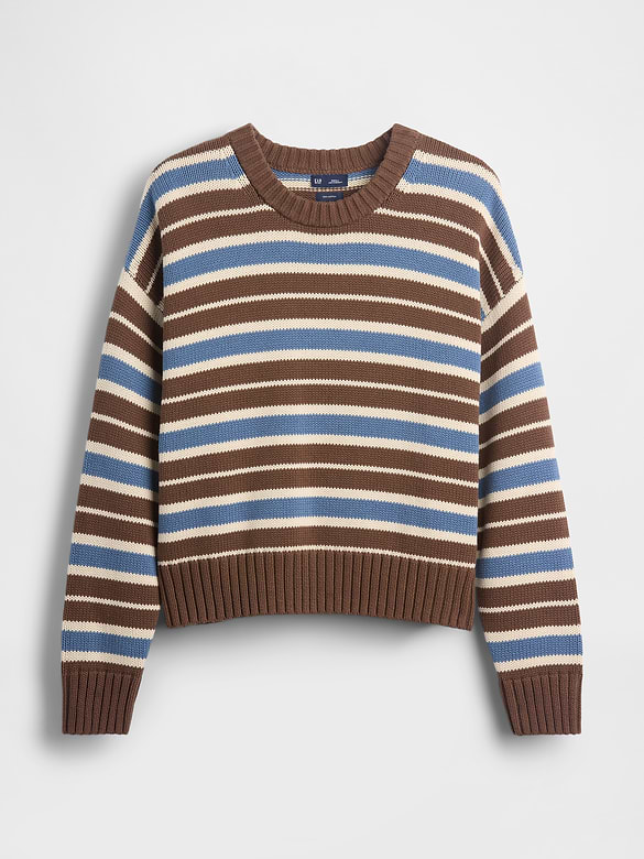 Gap 100% Cotton Oversized Crop Sweater — photo 6