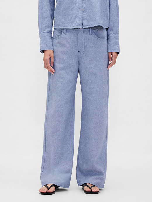 Gap Linen-Cotton Wide-Leg Pants — photo 3