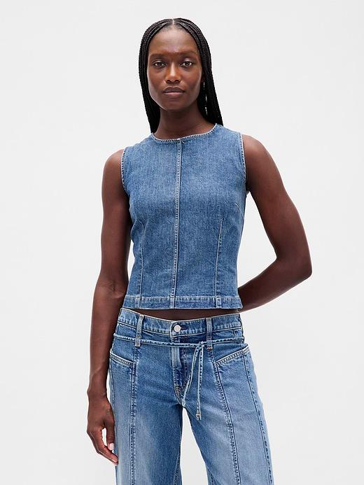 Gap Denim Crop Shell Tank Top — photo 1