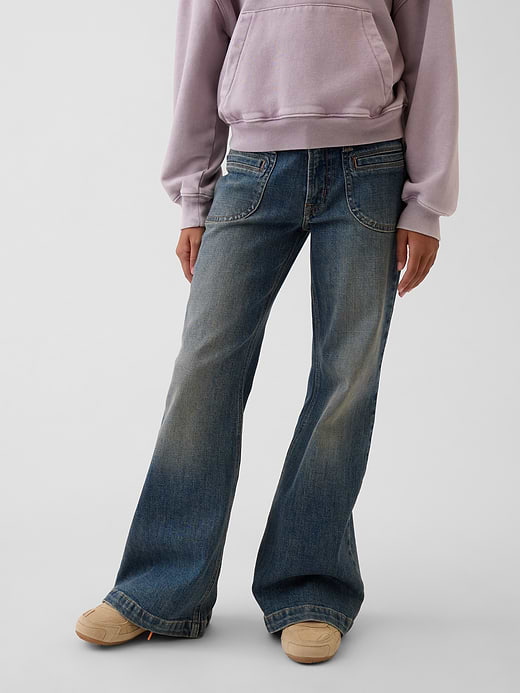 Gap Kids Low Rise Relaxed Flare Jeans — photo 4