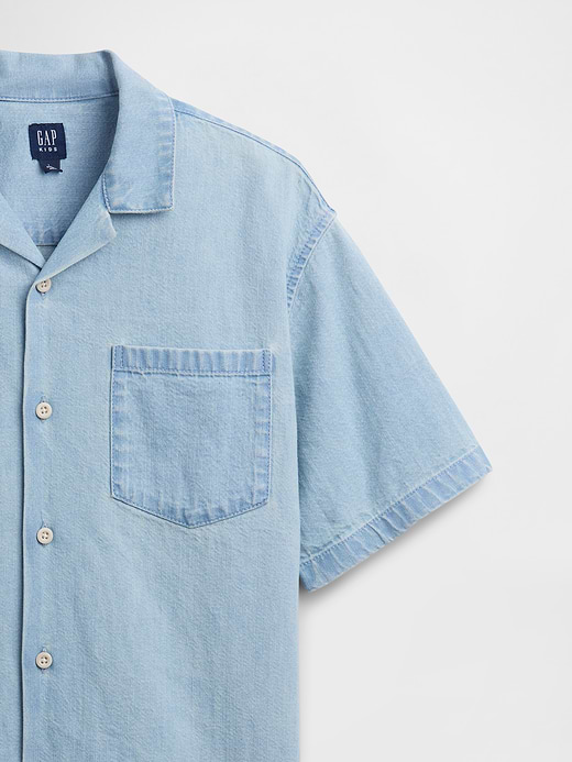 Gap Kids Denim Relaxed Shirt — photo 5
