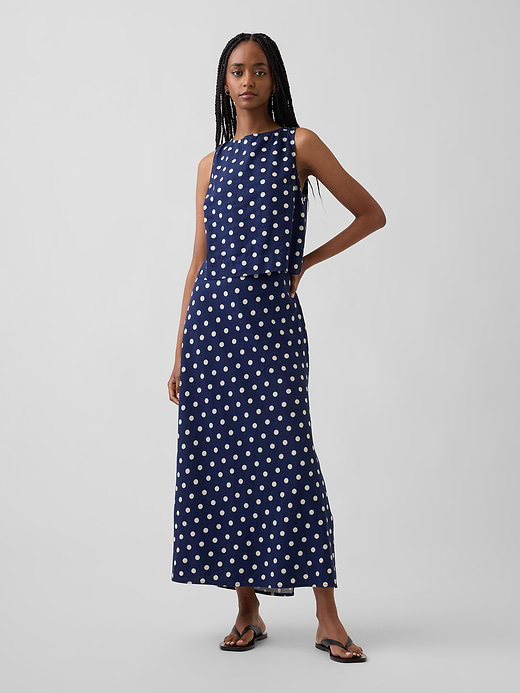Gap Linen-Blend Maxi Slip Skirt — photo 1