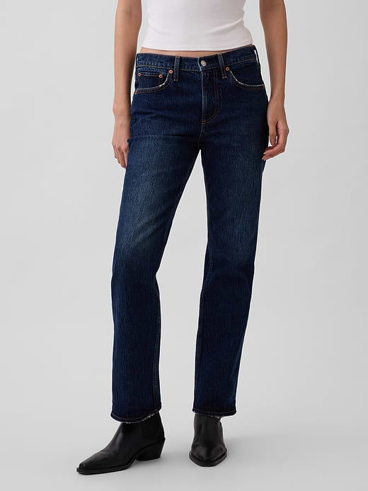 Gap Mid Rise Relaxed Straight Jeans — photo 3