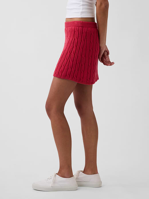 Gap 100% Cotton Cable-Knit Mini Skort — photo 4