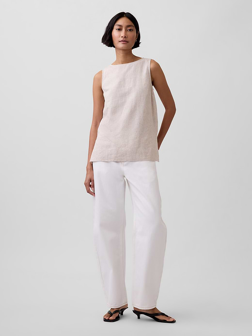 Gap Linen-Blend Shell Tank Top — photo 3