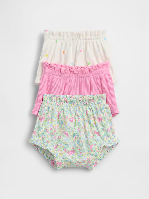 Gap Baby First Favorites TinyRib Ruffle Bloomers (3-Pack) — photo 1