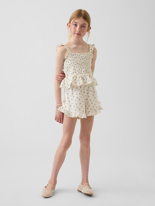 Gap Kids Cotton Gauze Easy Ruffle Shorts — photo 1