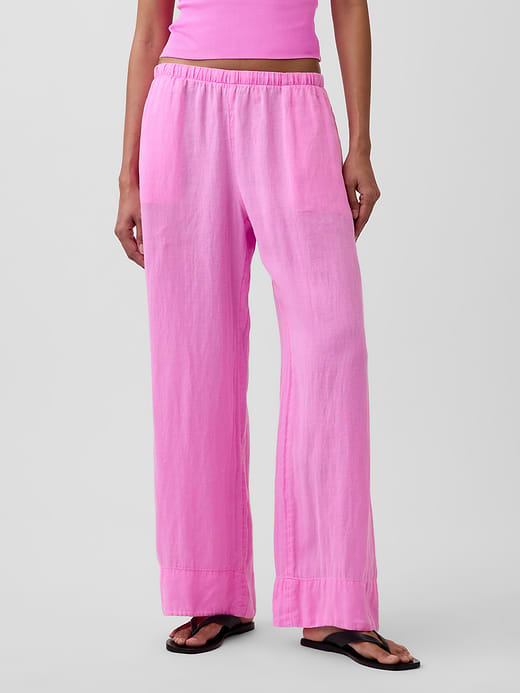 Gap Linen-Blend Easy Wide-Leg Pants — photo 3
