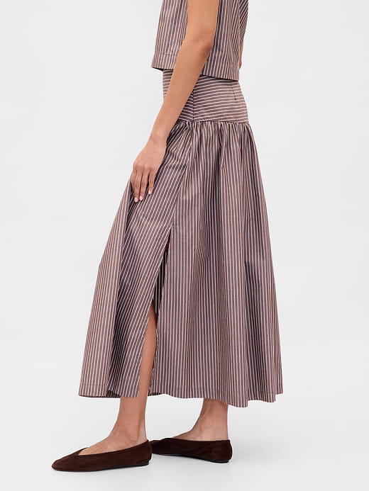 Gap Poplin Drop-Waist Maxi Skirt — photo 4
