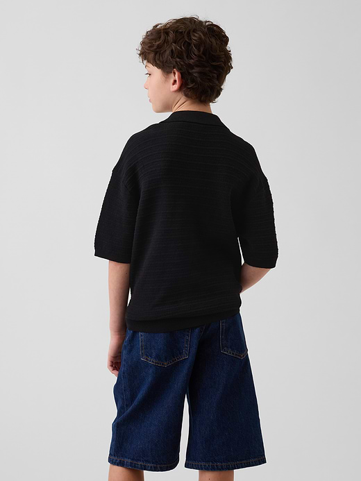 Gap Kids 100% Cotton Relaxed Polo Sweater Shirt — photo 4