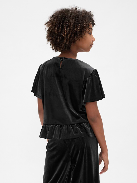Gap Kids Velour Peplum Top — photo 4