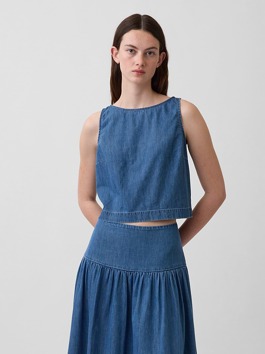 Gap Denim Crop Shell Tank Top — photo 5