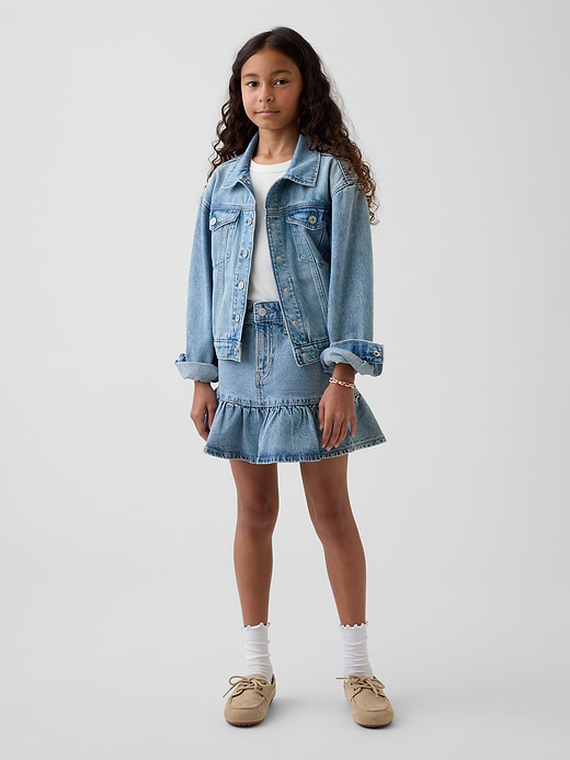 Gap Kids Denim Ruffle Skirt — photo 1