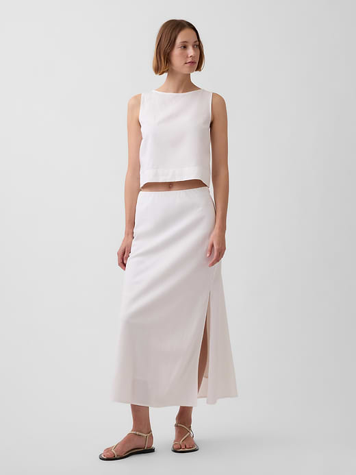 Gap Linen-Blend Maxi Slip Skirt — photo 1