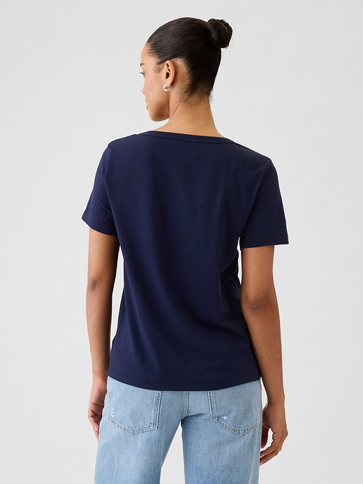 Gap Organic Cotton VintageSoft V-Neck T-Shirt — photo 3