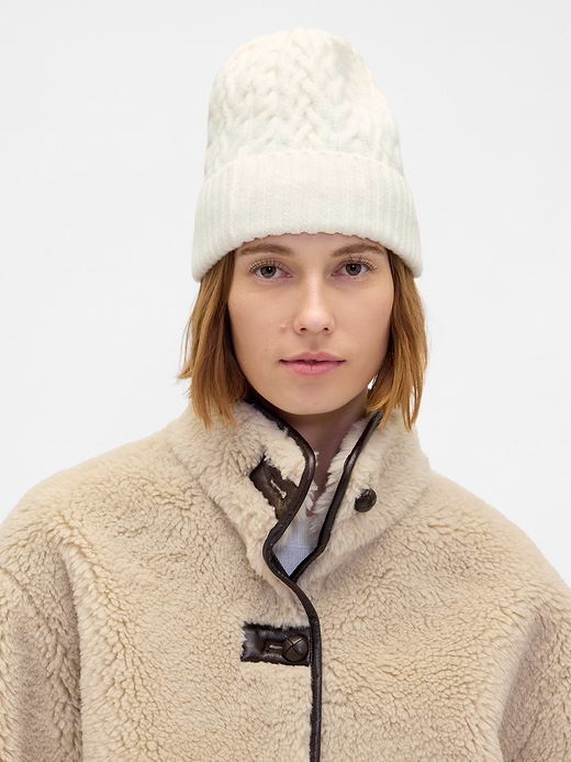 Gap CashSoft Cable-Knit Beanie — photo 3