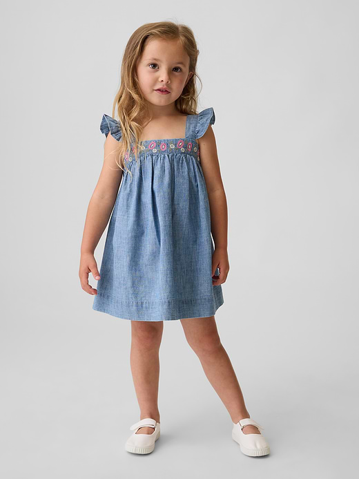 Gap Baby & Toddler Embroidered Denim Dress — photo 1
