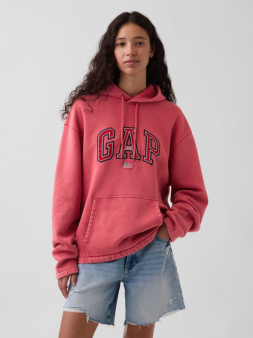 Gap VintageSoft Oversized Americana Logo Hoodie — photo 6