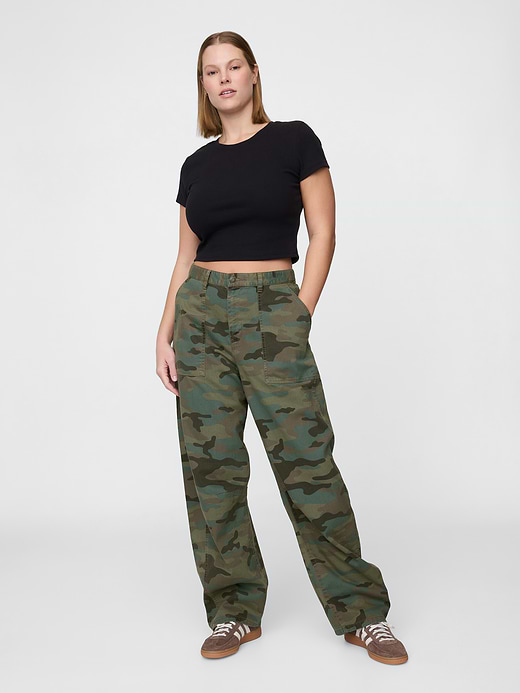 Gap Mid Rise Twill Barrel Pants — photo 6
