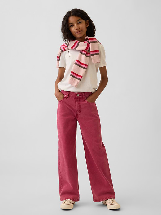 Gap Kids Low Rise Stride Wide-Leg Jeans — photo 6