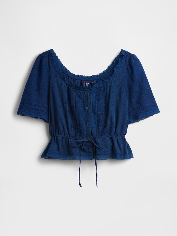 Gap Lace-Trim Peplum Top — photo 7