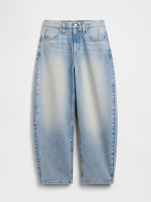 Gap High Rise Crop Barrel Jeans — photo 6