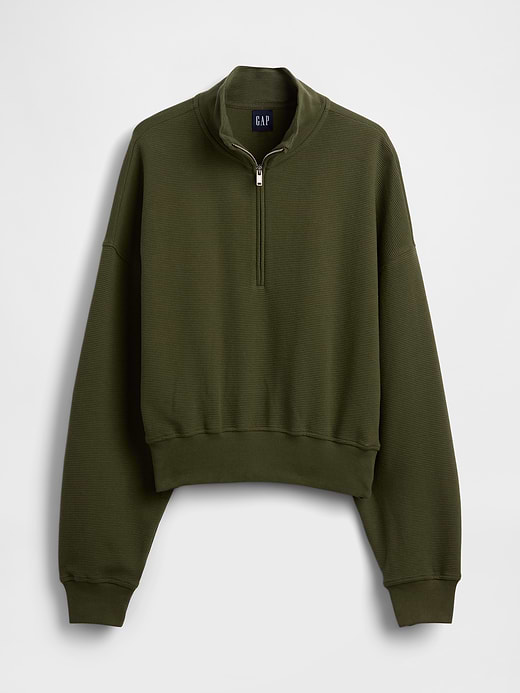 Gap Textured Cotton Oversized Half-Zip Pullover — photo 6