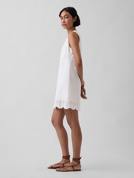 Gap Eyelet Hem Mini Shift Dress — photo 4