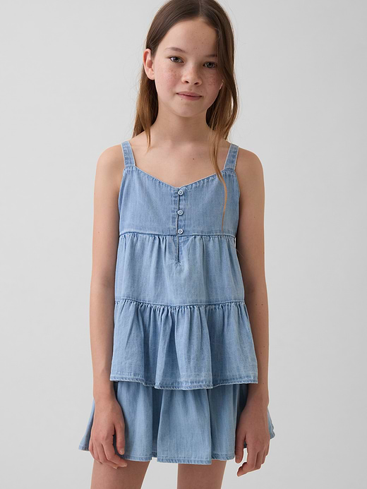 Gap Kids Denim Tiered Tank Top — photo 1