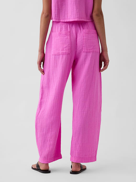 Gap Cotton Gauze Easy Barrel Pants — photo 5