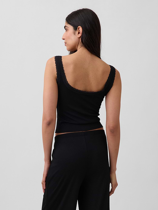 Gap Mini Rib Lace PJ Tank Top — photo 4