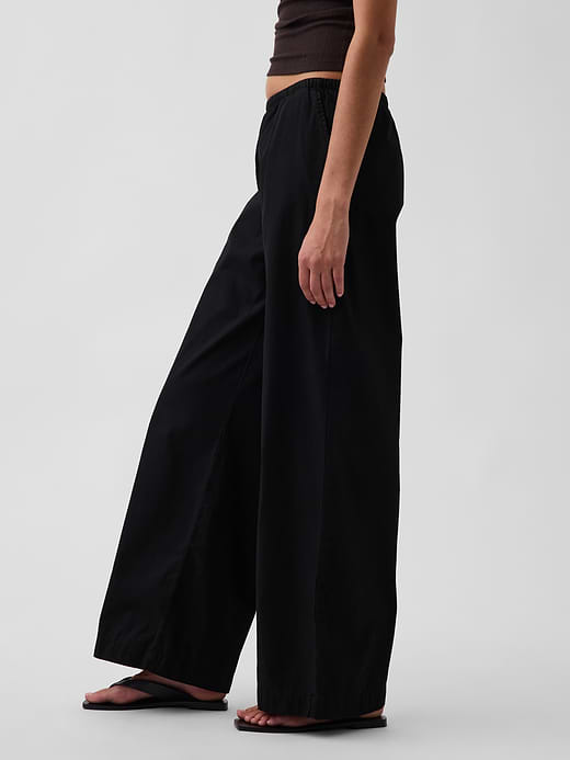 Gap Mid Rise Poplin Relaxed Easy Wide-Leg Pants — photo 4