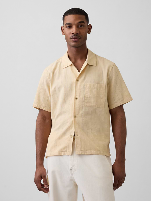 Gap Dobby Relaxed Straight-Hem Shirt — photo 1