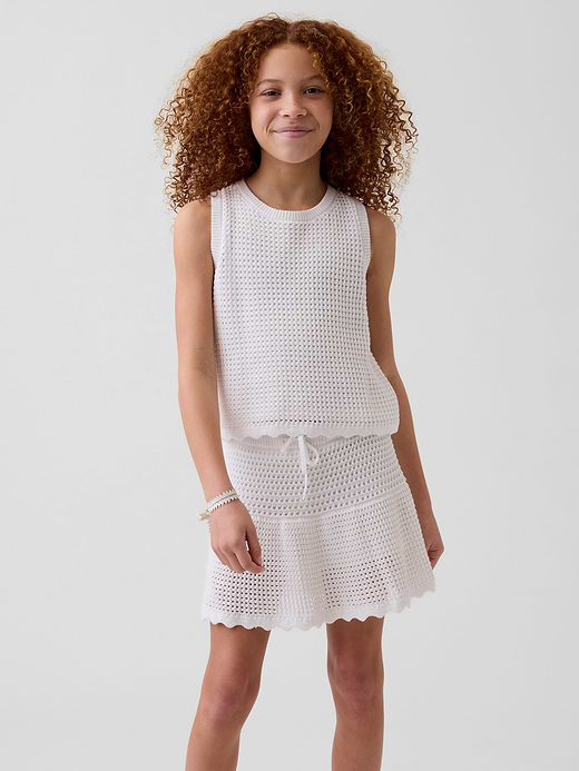 Gap Kids 100% Cotton Tiered Crochet Skort — photo 1