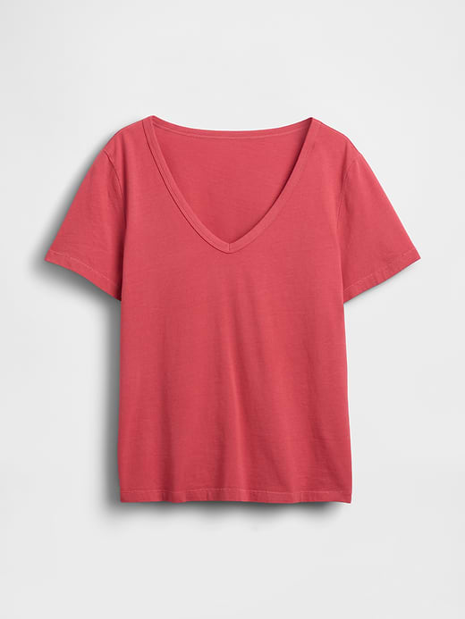 Gap Organic Cotton VintageSoft V-Neck T-Shirt — photo 6