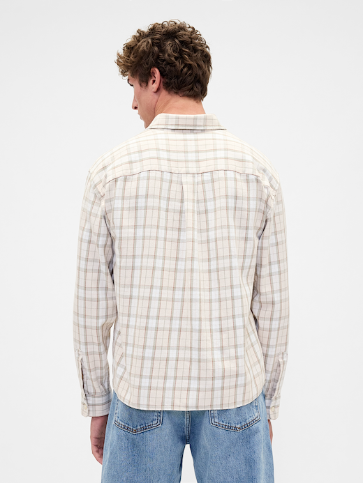 Gap Twill Straight-Hem Shirt — photo 4