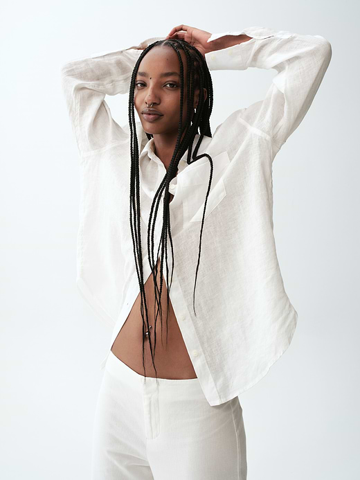 Gap 100% Linen Oversized Shirt — photo 7