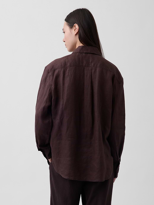 Gap 100% Linen Oversized Shirt — photo 4