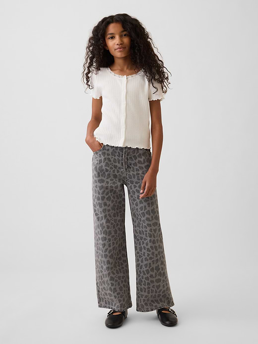 Gap Kids Low Rise Stride Wide-Leg Jeans — photo 1